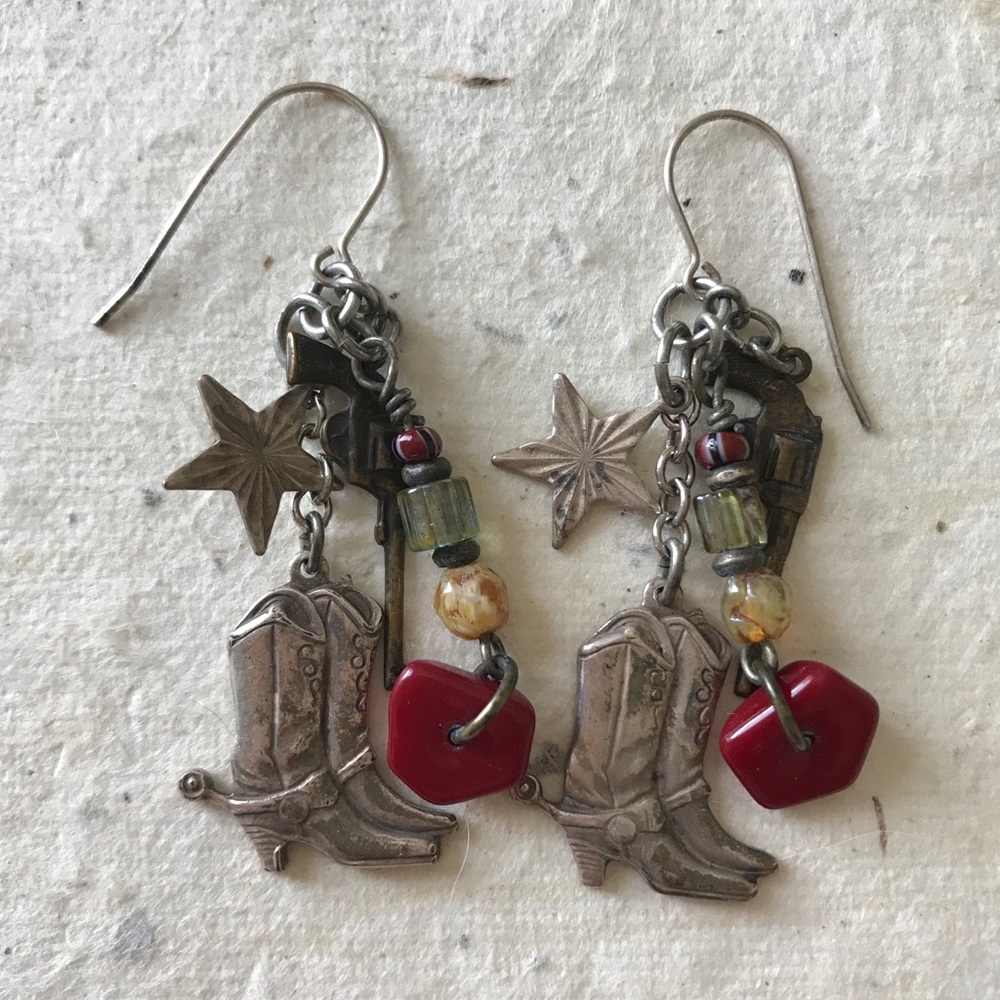 Multi Charm Western Earrings